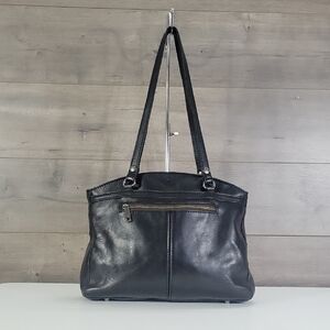 Patricia Nash Black Leather Tote Handbag